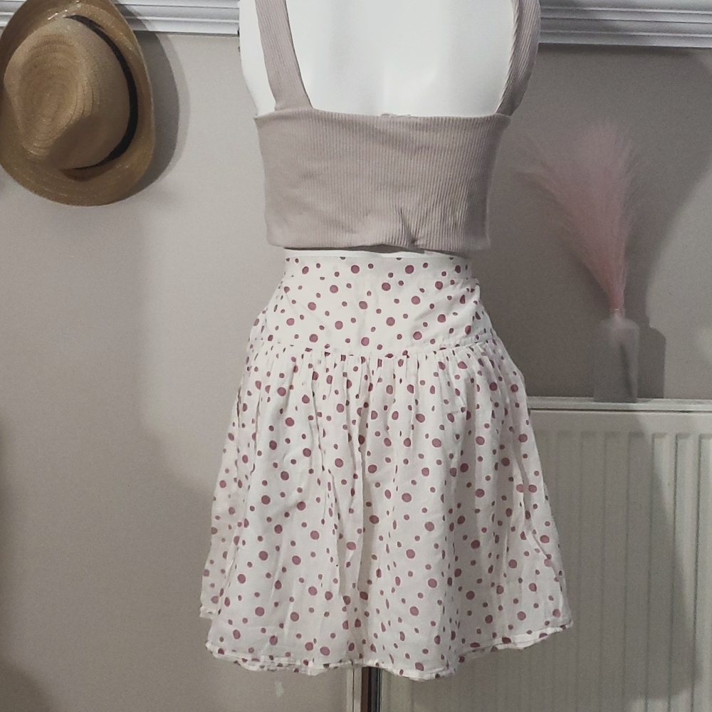 GAP Pleated High Waisted flare skirt with polka dot pattern- Siz
